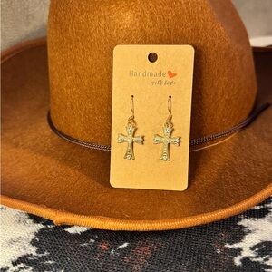 Sarah (Gold Cross Earrings)